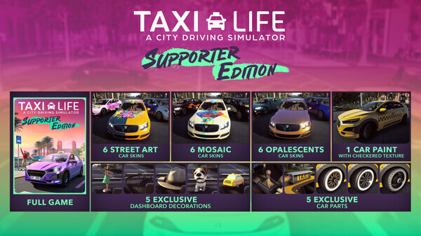 Taxi Life: A City Driving Simulator – Supporter Pack (PC) – Steam Key ROW – Galeriebild 1