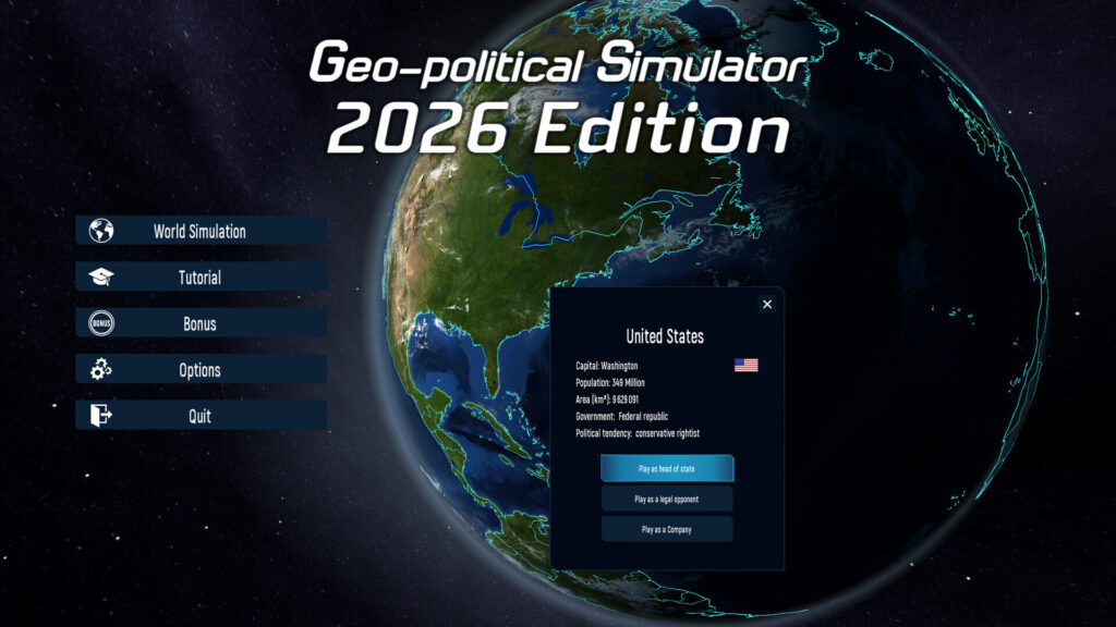 Geo-Political Simulator 2026 Edition (PC) – Steam Key – ROW – Galeriebild 2
