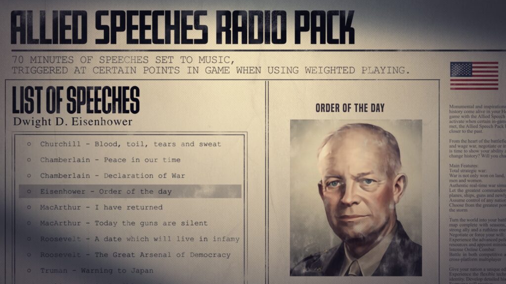 Hearts of Iron IV: Allied Speeches Music Pack (PC) – Steam Key – ROW – Galeriebild 2